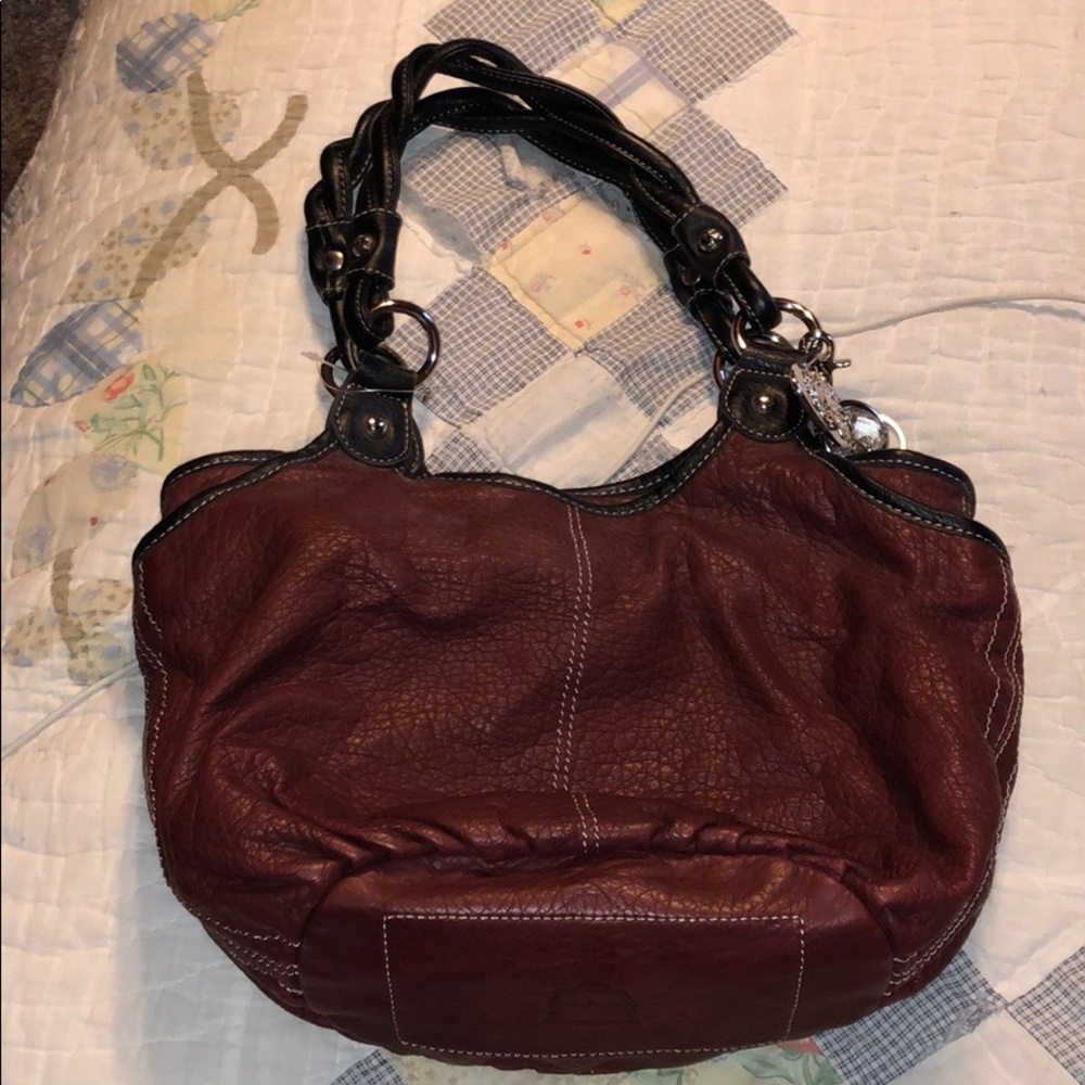 Maroon handbag
